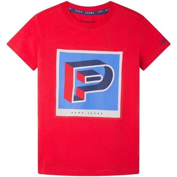 textil Niño Camisetas manga corta Pepe jeans PB503350 255 Rojo