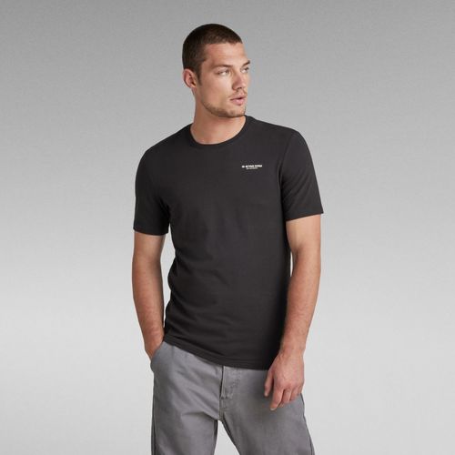 textil Hombre Tops y Camisetas G-Star Raw D19070 C723 SLIM BASE-6484 BLACK Negro