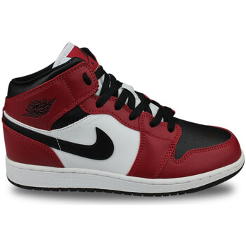 Zapatos Niño Zapatillas bajas Nike Air Jordan 1 Mid Chicago Black Toe Noir Negro