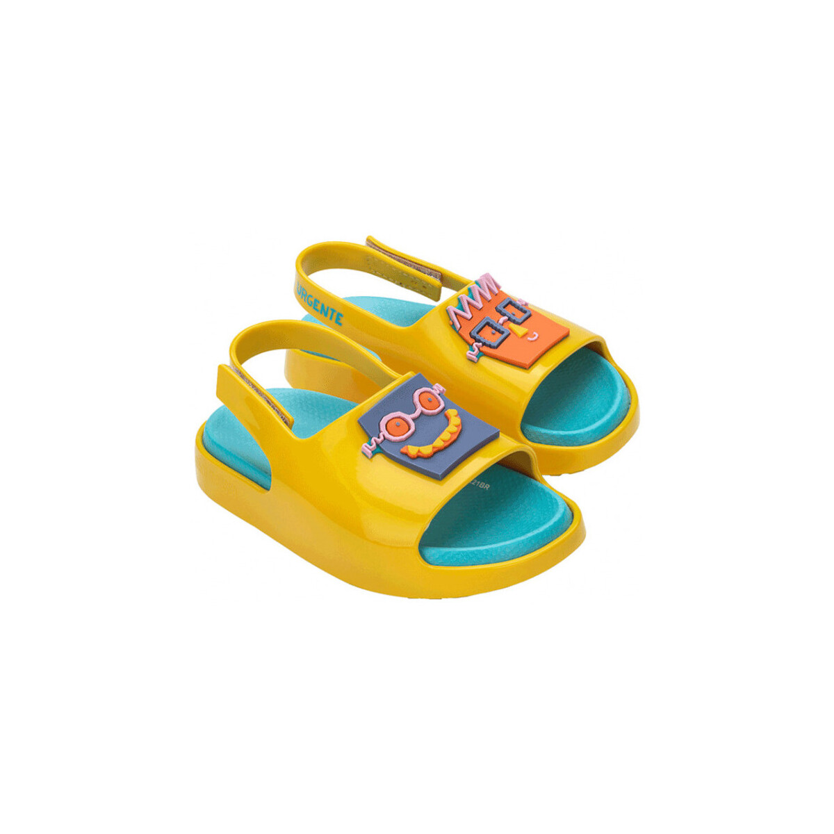Zapatos Niños Sandalias Melissa MINI  Cloud Slide + Fábula B - Yellow Blue Amarillo