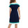textil Mujer Vestidos Lisca Vestido de verano manga corta con cinturón Saint Tropez Azul