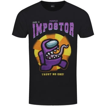 textil Camisetas manga larga Among Us Purple Impostor Negro