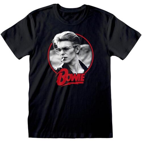 textil Camisetas manga larga David Bowie Smoking Negro