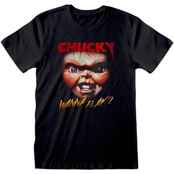 textil Camisetas manga larga Childs Play Chucky Negro