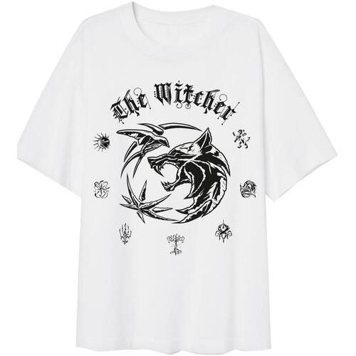 textil Mujer Camisetas manga larga The Witcher HE729 Blanco