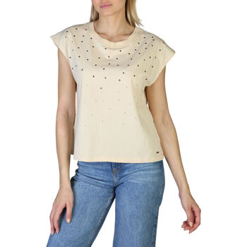 textil Mujer Camisetas manga corta Pepe jeans - clarisse_pl505168 Blanco
