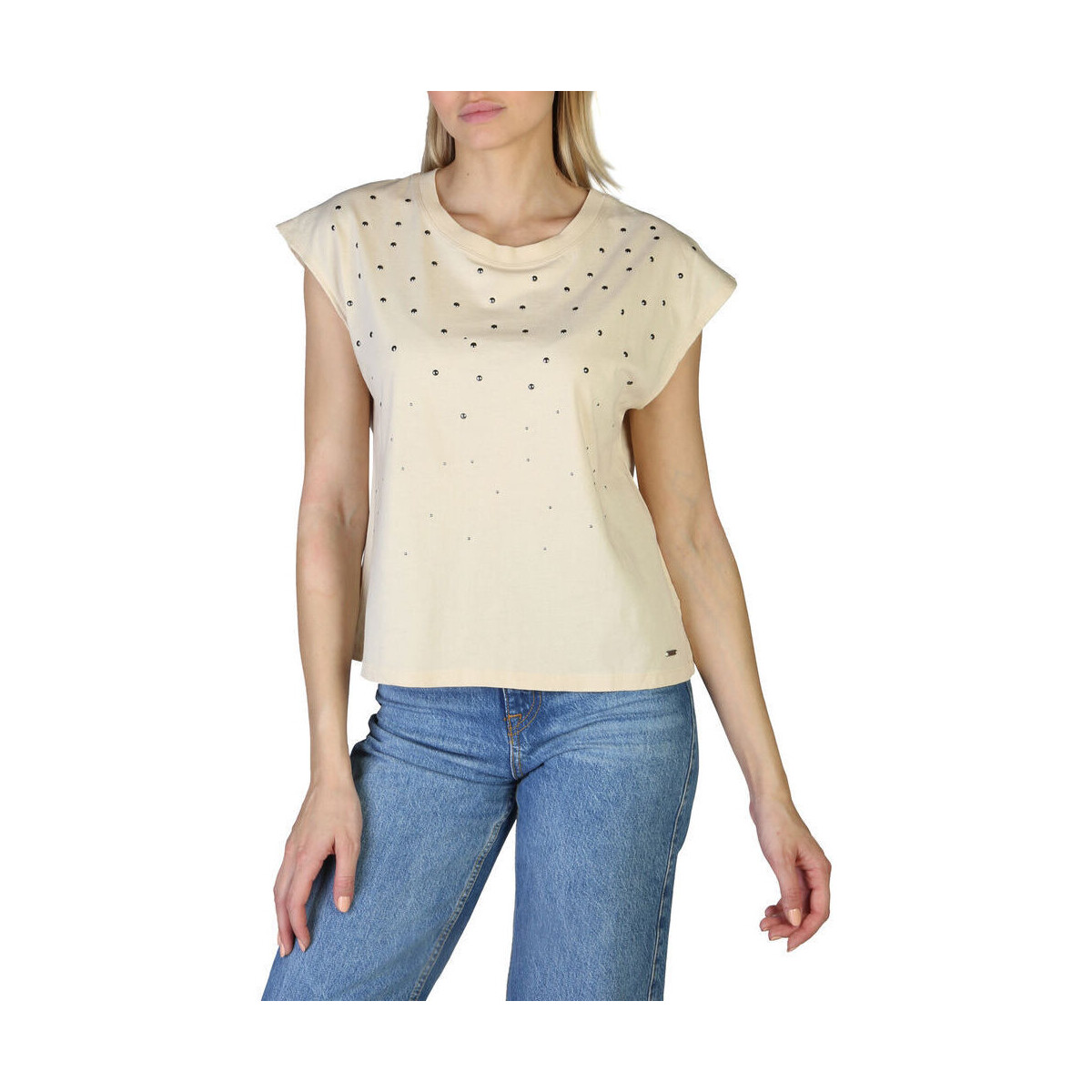 textil Mujer Camisetas manga corta Pepe jeans - clarisse_pl505168 Blanco