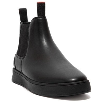 Zapatos Hombre Botas de caña baja FitFlop MARGEN LEATHER CHELSEA BOOTS ALL BLACK Negro