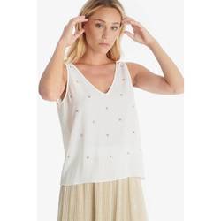 textil Mujer Camisetas sin mangas Le Temps des Cerises Top FIONI Blanco