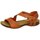Zapatos Mujer Sandalias Interbios Sandalias de piel Naranja