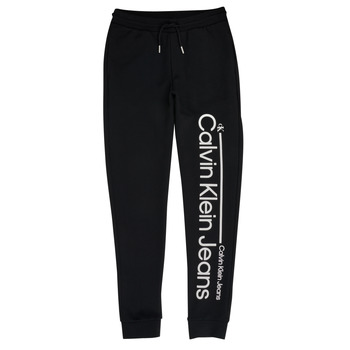 textil Niño Pantalones de chándal Calvin Klein Jeans INSTITUTIONAL LINED LOGO SWEATPANTS Negro