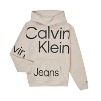 textil Niño Sudaderas Calvin Klein Jeans BOLD INSTITUTIONAL LOGO HOODIE Blanco