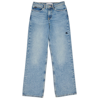 textil Niña Vaqueros rectos Calvin Klein Jeans WIDE LEG HR Azul