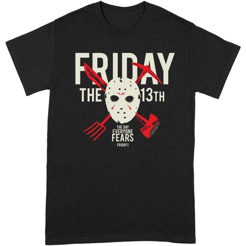 textil Camisetas manga larga Friday The 13Th Day Of Fear Negro