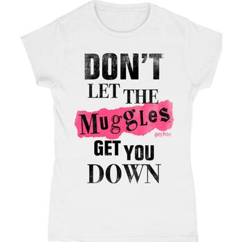 textil Mujer Camisetas manga larga Harry Potter Muggles Clippings Negro