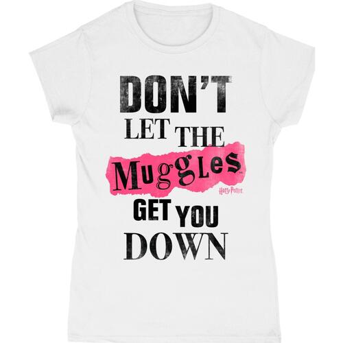 textil Mujer Camisetas manga larga Harry Potter Muggles Clippings Negro