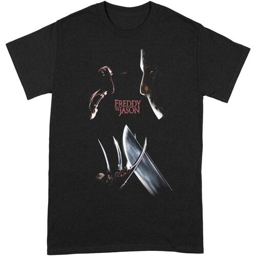 textil Hombre Camisetas manga larga Nightmare On Elm Street Freddy Vs Jason Negro