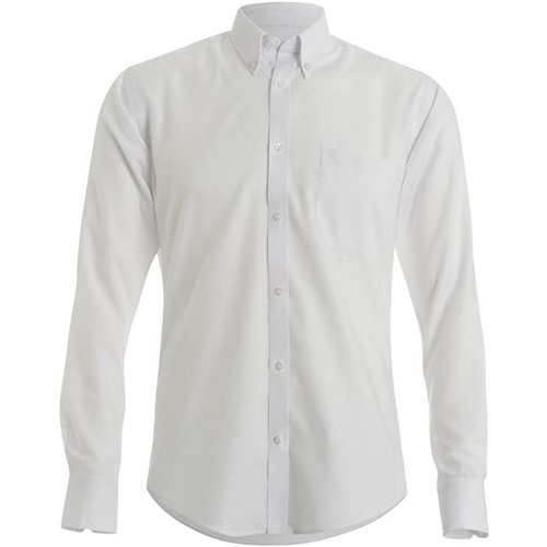 textil Hombre Camisas manga larga Kustom Kit Oxford Blanco