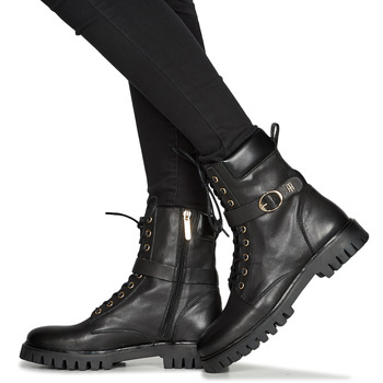 Tommy Hilfiger Buckle Lace Up Boot Negro