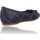 Zapatos Mujer Bailarinas-manoletinas Pedro Miralles Zapatos Bailarinas de Piel para Mujer de  18020 Azul