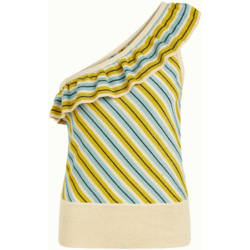 textil Mujer Tops / Blusas King Louie TOP ANDREA CABANA STRIPE  MUJER Verde