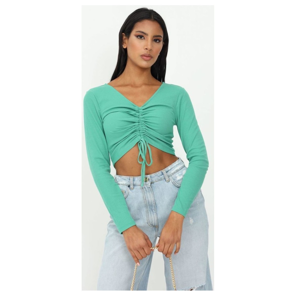textil Mujer Camisetas sin mangas Only 15252040 SHIA-WINTER GREEN Verde