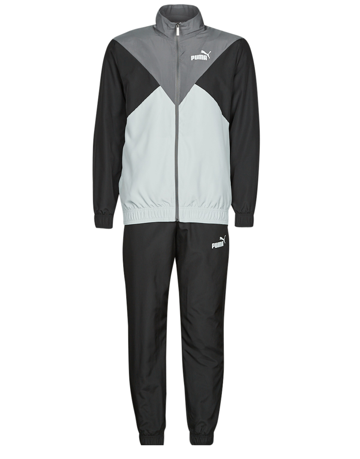 PUMA - Chándal gris y negro Clean Sweat Suit Hombre