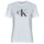 textil Mujer Camisetas manga corta Calvin Klein Jeans CORE MONOGRAM REGULAR TEE Blanco