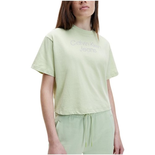 textil Mujer Camisetas manga corta Calvin Klein Jeans J20J218260 L99 Verde