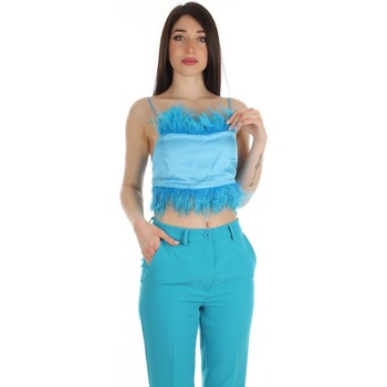 textil Mujer Camisetas sin mangas Vicolo TY0226 Azul