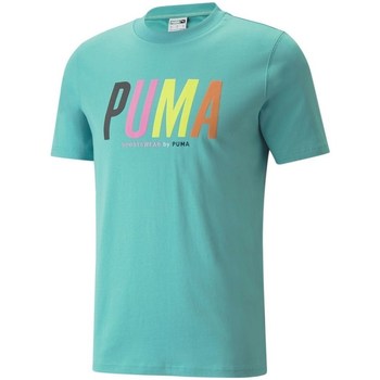 textil Hombre Camisetas manga corta Puma Swxp Graphic Azul turquesa