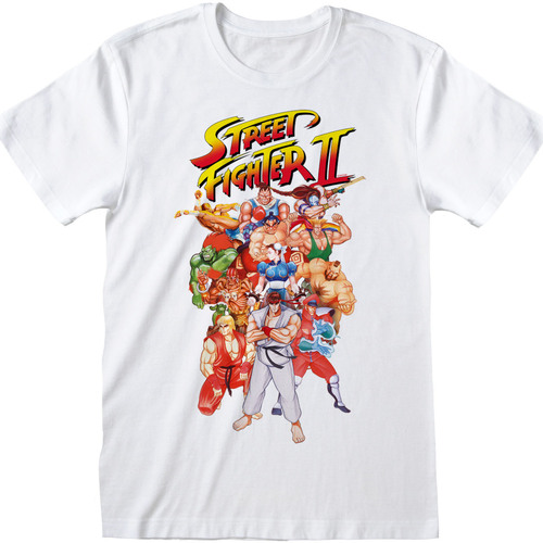 textil Camisetas manga larga Street Fighter 2 HE802 Blanco