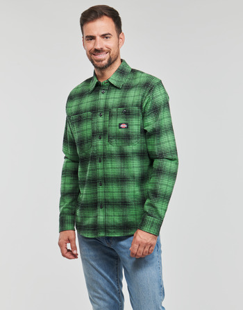 textil Hombre Camisas manga larga Dickies EVANSVILLE Negro / Verde
