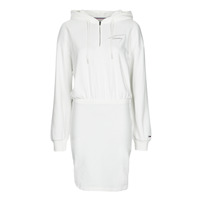 textil Mujer Vestidos cortos Tommy Jeans TJW TOMMY SIGNATURE HOODIE DRESS Blanco