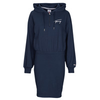 textil Mujer Vestidos cortos Tommy Jeans TJW TOMMY SIGNATURE HOODIE DRESS Marino
