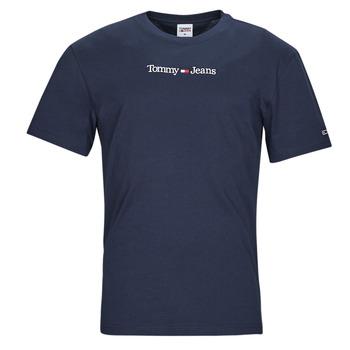 textil Hombre Camisetas manga corta Tommy Jeans TJM CLASSIC LINEAR LOGO TEE Marino