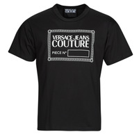 textil Hombre Camisetas manga corta Versace Jeans Couture 73GAHT11-899 Negro / Blanco