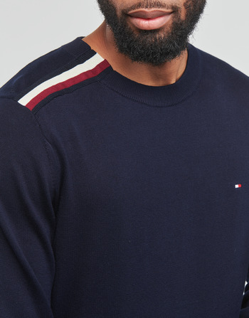 Tommy Hilfiger GLOBAL STP PLACEMENT CREW NECK Marino