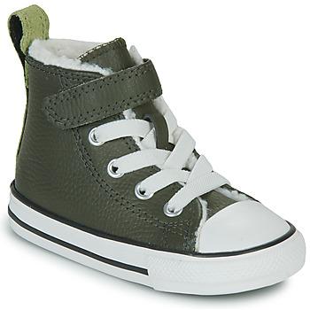 Zapatos Niños Zapatillas altas Converse Chuck Taylor All Star 1V Lined Leather Hi Verde
