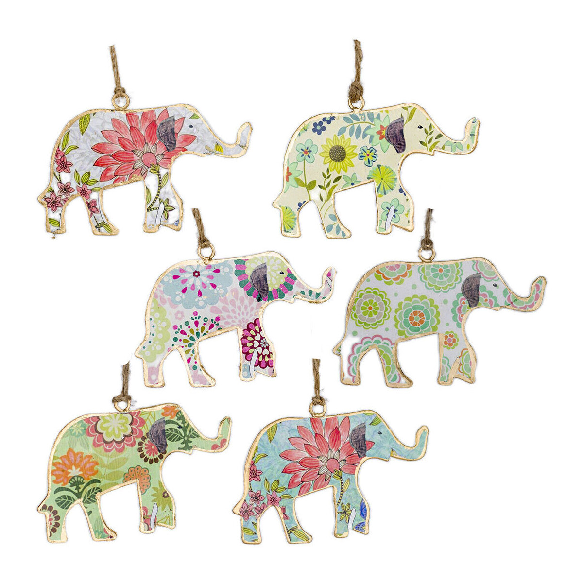 Relojes & Joyas Colgante Signes Grimalt Elefante 6 Unidades Multicolor