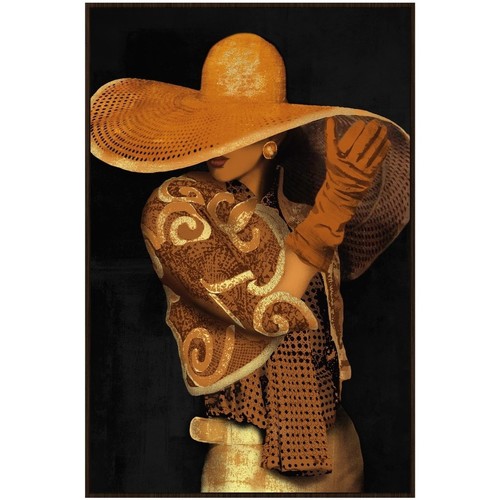 Casa Cuadros / pinturas Signes Grimalt Cuadro mujer sombrero Amarillo