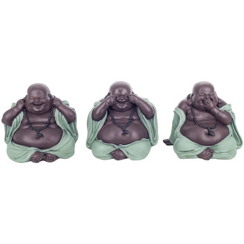 Casa Figuras decorativas Signes Grimalt Figura Buda no ve/oir/hablar 3 Unidades Azul