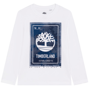 textil Niño Camisetas manga larga Timberland  Blanco