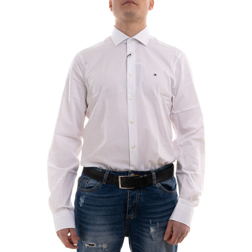 textil Hombre Camisas manga larga Tommy Hilfiger MW0MW23237 Blanco