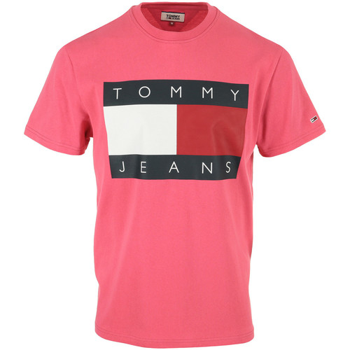 textil Hombre Camisetas manga corta Tommy Hilfiger Tommy Flag Tee Rosa