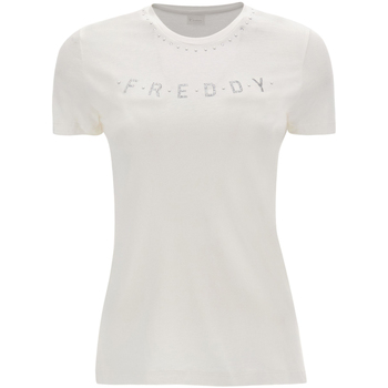 textil Mujer Camisetas manga corta Freddy S2WALT2 Blanco