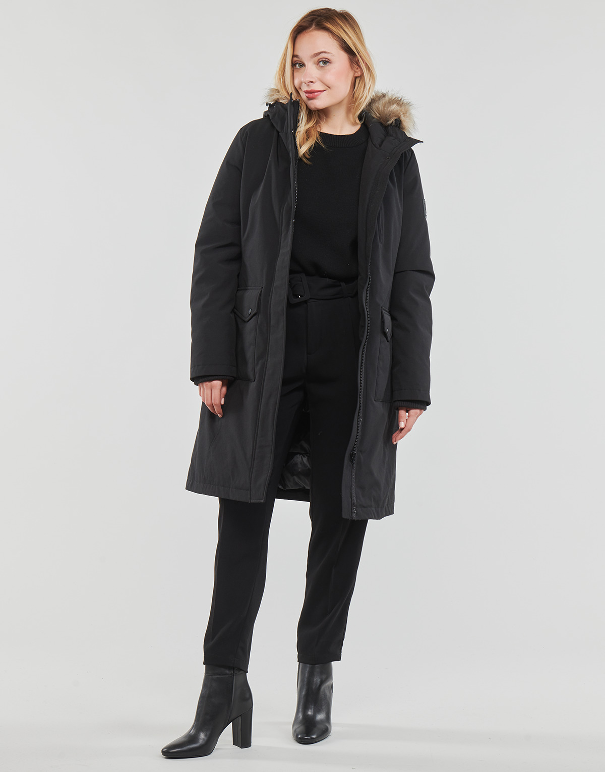 textil Mujer Parkas Lauren Ralph Lauren LONG EXPDTN LINED COAT Negro