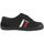 Zapatos Hombre Deportivas Moda Kawasaki Retro 23 Canvas Shoe K23 60W Black Stripe Wht/Red Negro