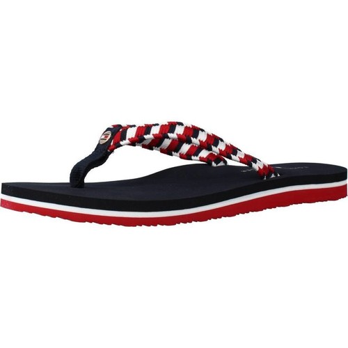 Zapatos Mujer Chanclas Tommy Hilfiger WOVEN WEBBING FLAT BEACH Multicolor