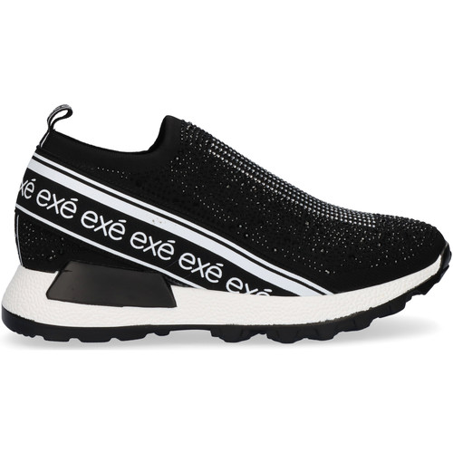 Zapatos Mujer Zapatillas bajas Exé Shoes SNEAKER PLATAFORMA EX9210A NEGRA BRILLANTE NEGRO